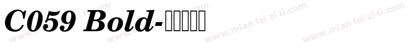 C059 Bold字体转换